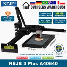 NEJE 3 Plus Sem Fio CNC Laser Carver, Cortador De Madeira, Gravador De Aço Inoxidável, Impressora De Metal, App Control, A40640, A40630, N40630 - Image 1