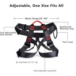 Outdoor montanha escalada cinto de segurança, trabalhando Aloft, Rock Harness, ajustável, metade do corpo proteção, queda - Image 6