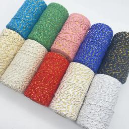 Linha de algodão de duas cores para decoração, artesanato, material de embalagem, artesanal, presente de Natal, novo, 10 jardas, 100m - Image 1