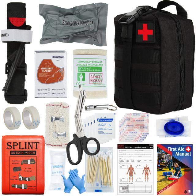 Kit de Primeiros Socorros Completo Molle para Sobrevivência ao Ar Livre e Emergências IFAK EMT