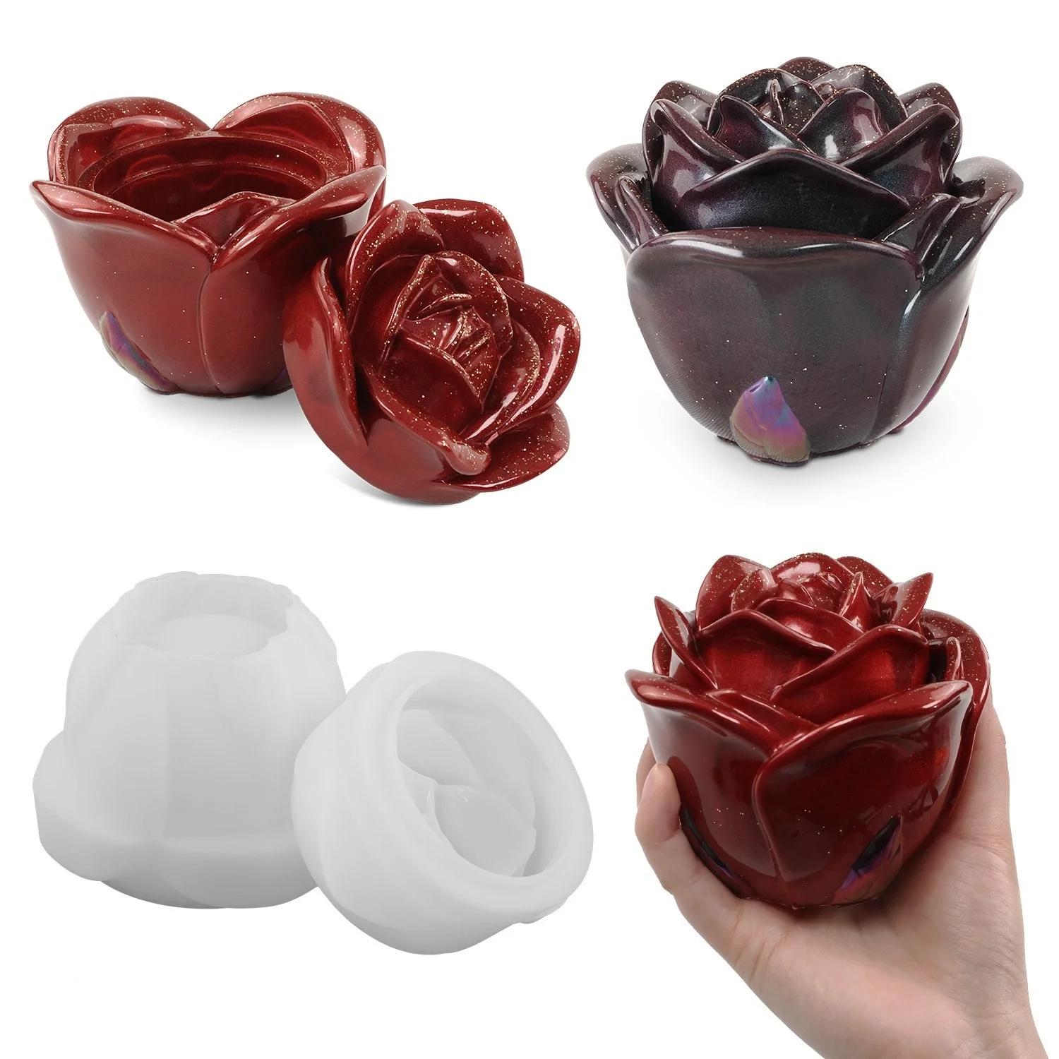 DIY epóxi Silicone Moldes, Crystal Drip, cimento rosa, espelho, gesso - Image 1