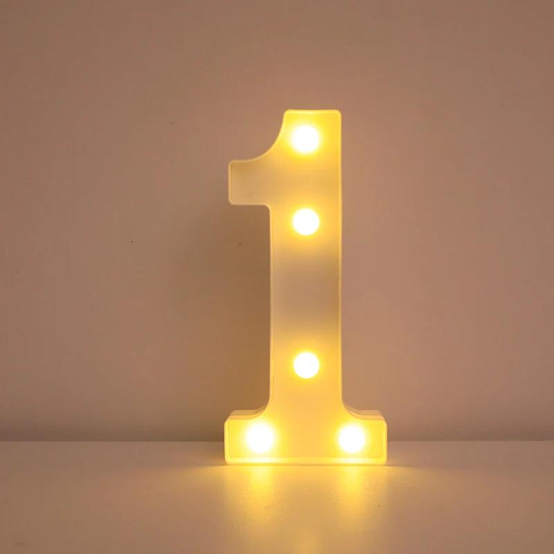 Alfabeto Letra Luzes LED para Decoração de Casamento, Lâmpada Luminosa, Luz Noturna, Festa, Bebê, Quarto, Decoração de Casa - Image 1