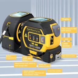 Medidor de Distância a Laser, Fita de Medição, Telêmetro Digital, Roleta Eletrônica, Régua, Inox, 5m - Image 2