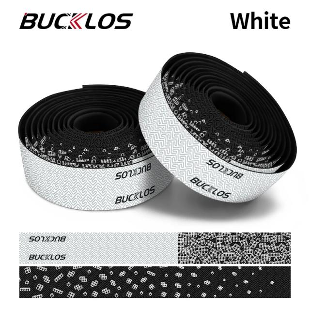 BUCKLOS Fita de Guidão de Bicicleta de Estrada Confortável Absorção de Choque PU+EVA