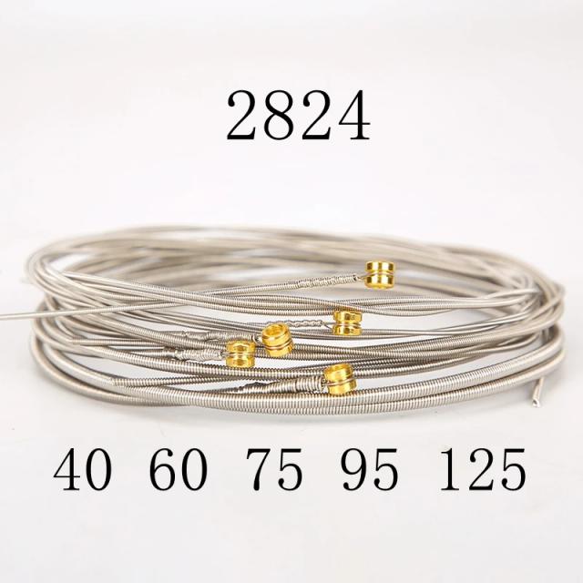 Corda de Contrabaixo Niquelada Super Slinky 5 Cores - Acessórios para Aço com Calibres 40, 60, 75, 95 e 125