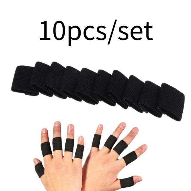 Conjunto com 10 Luvas Elásticas para Dedo - Suporte para Artrite, Proteção Ideal para Esportes ao Ar Livre como Basquete e Voleibol