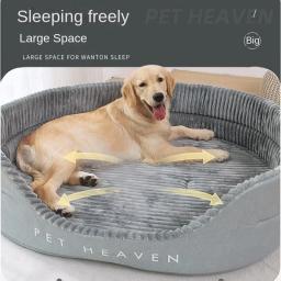 Cama dupla face macia para cães grandes e gatos, almofada de sofá quente, cesta grande, cobertor, produtos de canil médio, acessórios de casa - Image 2