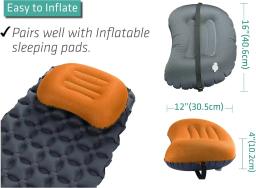 Almofada inflável ultraleve para camping e caminhadas, travesseiro ergonômico para viagens, travesseiros para pescoço e apoio lombar - Image 6