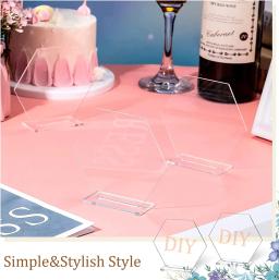 18 etiquetas de mesa hexagonais de casamento em branco transparente acrílico faça você mesmo etiquetas de assento para festa de aniversário de convidados de casamento - Image 2