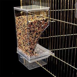 Hamiledyi Alimentador Automático De Gaiola De Pássaro com Perch, Transparente Semente Food Container, Papagaio Acessórios, Sem Mess - Image 5
