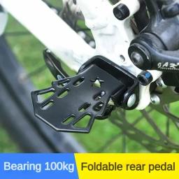 1 par de pedal traseiro de bicicleta mtb, apoio para os pés dobrável, acessórios de ciclismo, pé de bicicleta - Image 1
