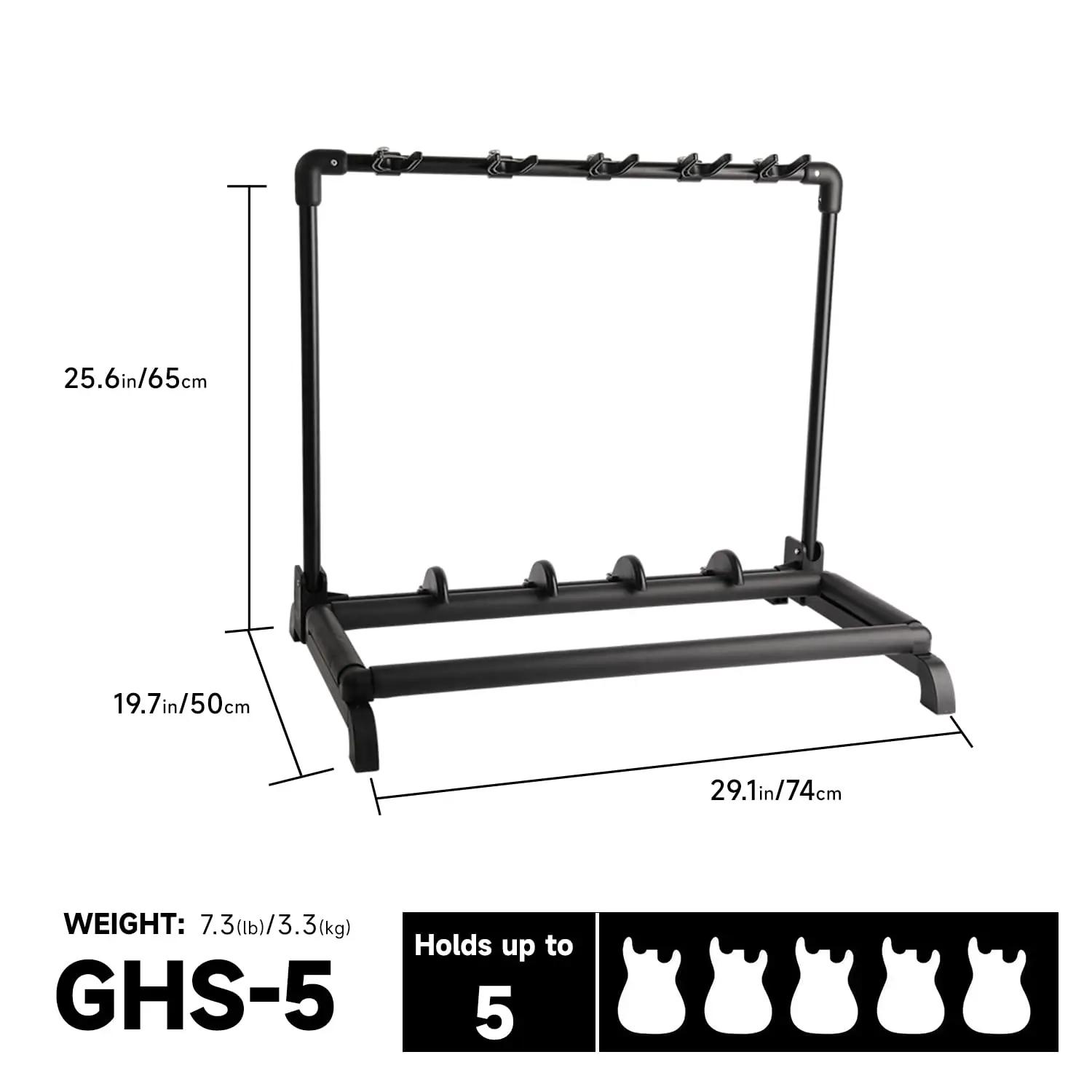 GHOSTFIRE-Suporte de guitarra dobrável multi-suporte, rack de exposição, guitarra ajuste, baixo, acústico, GHS-5 - Image 1