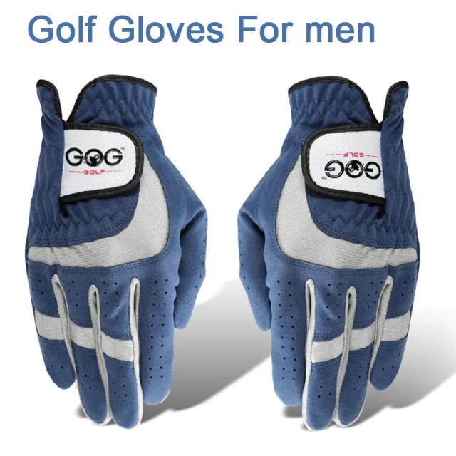 Luva de Golfe Azul Esportiva Respirável para Mão Esquerda/Direita