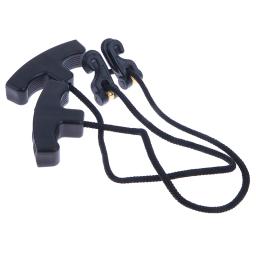 1pc Preto Tiro com Arco Besta Dispositivo Cocking Arcos Cruz Corda Cocker Duplo Punho Cordas Crossbow Ferramenta Acessórios - Image 6