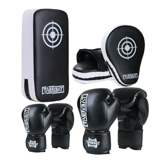 Luvas de Boxe Kickboxing para Treino em Casa com Almofadas de Foco para Sparring e Perfuração