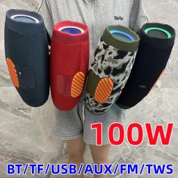 Alto-falante Bluetooth sem fio portátil, Boombox 3, Caixa de música para festas ao ar livre, Subwoofer, Estéreo RGB, TWS Home Speaker, Suporta TF, AUX, 100W - Image 2