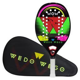 Raquete de tênis de praia 3k/12k/kevlar fibra de carbono grit face, núcleo de espuma de memória eva, raquete de bola de esportes ao ar livre com descoberta - Image 1