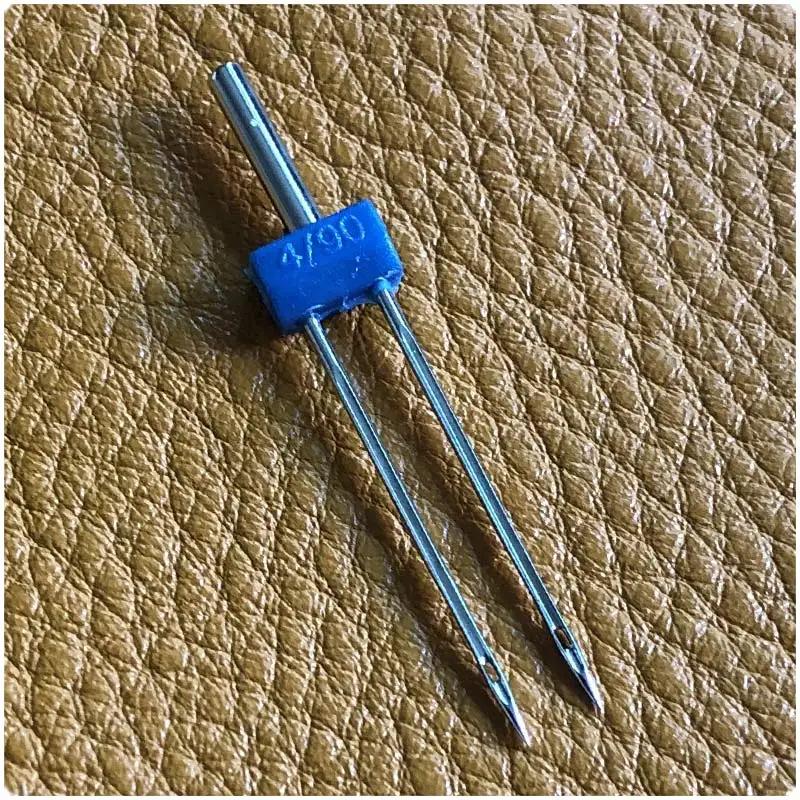 Agulhas de bordado dupla rosca superior, Agulhas gêmeas, Gancho de crochê para uso doméstico, Máquina de costura multifunções, 2mm, 3mm, 4mm - Image 1