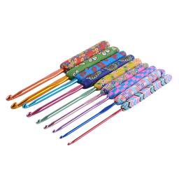 Agulhas de tricô com alça cerâmica, ganchos de crochê, 2-6mm, acessórios artesanais diy, 9pcs - Image 1