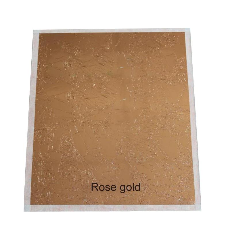 Folhas de folhas decorativas para artesanato arte, 14*14cm, faça você mesmo, papel de design, 100 peças, papel folha de imitação de ouro, prata de cobre - Image 1