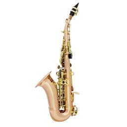 Saxofone Soprano Bb com estojo e escova, pequeno tubo de flacidez, cobre fósforo, instrumento musical, bocal acessórios - Image 3