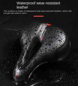Sela de bicicleta respirável oca para homens e mulheres, MTB Road Bike Saddle, amortecedor confortável, assento de bicicleta, aviso de segurança - Image 4