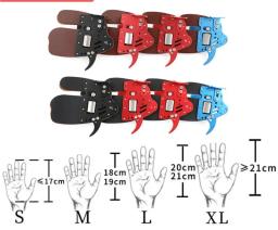 Guia de dedo para tiro com arco, mão direita e esquerda, couro ajustável, equipamento de proteção, acessório para arco tradicional e arco de caça - Image 2