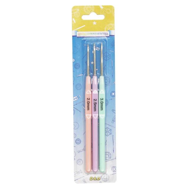 Kit de 3 Peças de Crochê: Ferramentas de Costura e Bordado para DIY, Tricô e Crochê - O Presente Ideal para Mães