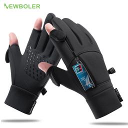 Luvas impermeáveis para homens e mulheres, luvas de pesca, à prova de vento, fotografia, quente, peixe proteção, flip 2 dedo, inverno - Image 1