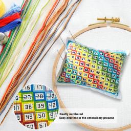 Ponto cruz bordado agulha inserir saco diy costura tricô threads pino bolsa artesanal arte impresso colorido artesanato kit de ferramentas - Image 1