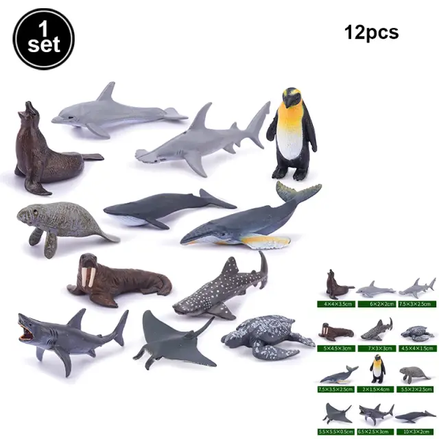 Miniaturas de Animais Selvagens e Dinossauros: Brinquedo Educacional Realista para Crianças e Lembrancinhas de Aniversário