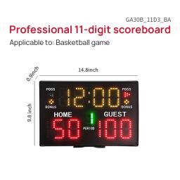 Placar digital multifuncional com controle remoto, mesa eletrônica, montagem na parede, Keeper para basquete, vôlei, boxe esportivo - Image 5