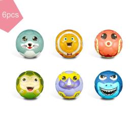 6pcs Solid Sponge Soft Ball Crianças Animal Futebol Futebol Brinquedos Descompressão Release Ball - Image 1