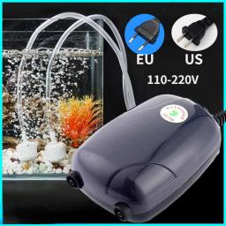 Aquário Bomba de Ar Fish Tank, Mini Compressor, Single, Double Outlet, Válvula, Tubo, Acessórios aquáticos, 220V, 3W, 5W - Image 3