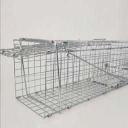 Grande dobrável reutilizável isca snap trap gaiola, captura e resgate, coelho, gato, gaiola, animal trap armazém, 108x40x45cm - Image 6