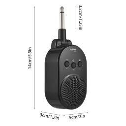Amplificador recarregável de guitarra BT tipo C, alto-falante portátil plug-in para todas as guitarras elétricas, instrumentos de sopro, giratório de 270 °, 5W - Image 6