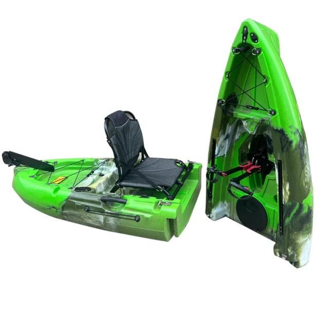 Caiaque Modular de Pesca com Pedal Drive de 270cm - Perfeito para Esportes Aquáticos em Duas Seções
