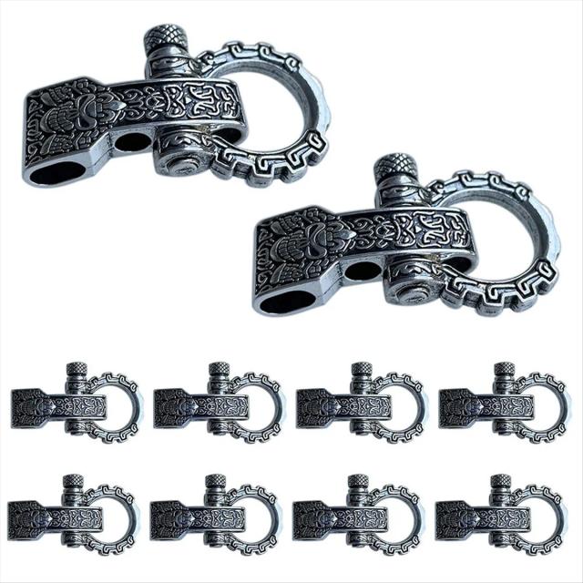 Pacote com 10 Fivelas Ajustáveis para Pulseira Paracord – Fechos, Pino de Parafuso e Manilha de Âncora para Cintos e Acessórios