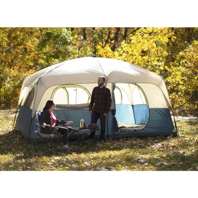 Barraca Impermeável Familiar para Acampamento ao Ar Livre - Ideal para Caminhadas e Sobrevivência, Inflável e 4 Estações, 14' x 10'