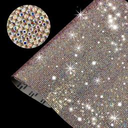 1 folha 12x20cm auto adesivo de cristal strass cola fita diamante decoração diy adesivo para artes artesanato decoração do telefone do carro - Image 1