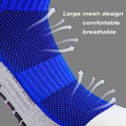 Meias atléticas antiderrapantes respiráveis amortecidos para homens, futebol, futebol, corrida, ioga, basquete, caminhadas, meias esportivas - Image 3