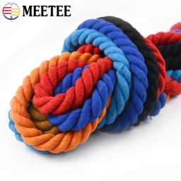2 metros meetee 20mm 3 partes colorido trançado algodão cordões saco casa têxtil árvore decoração corda diy costura acessórios artesanato - Image 4
