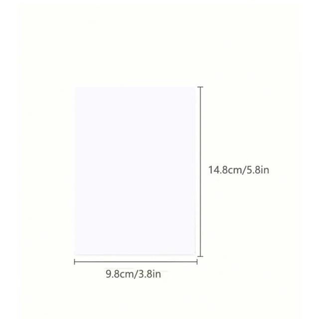 Papel de Cartão Branco para Embalagem de Presente DIY, Pacotes de 50, 100 ou 200 Peças, Medidas 14.8x9.8cm e 5.8x3.8 pol, Ideal para Doodles e Artesanato