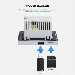 Home Theater e Amplificador de Parede, Amplificador de Som Compatível com Bluetooth, 2 ou 4 Canais Painel de Música para Hotel e Residencial, 2.8in HD Touch Key - Image 5