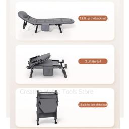 Ultraleve Portátil Cama Dobrável, Berço de Acampamento, Camas de Acampamento, Exterior, Praia, Encosto, Reclinável, Cadeiras, Solteiro, Escritório, Sofá - Image 6