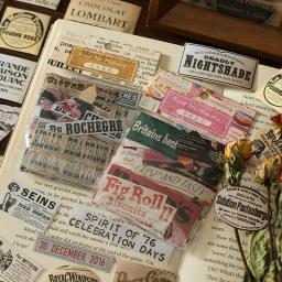 100 pçs do vintage adesivos decorativos pacote diy diário álbum scrapbooking colagem material feito à mão lixo jornal suprimentos - Image 1