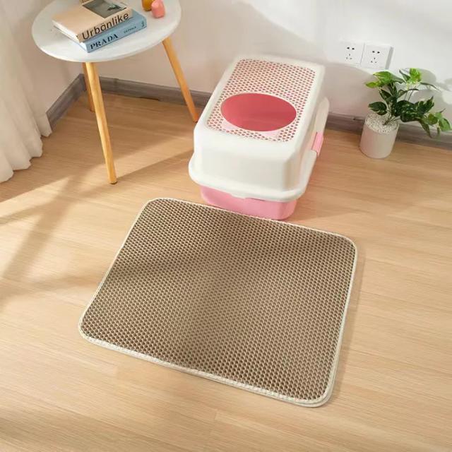 Tapete Antiderrapante Impermeável de Cama para Gatos - Dupla Camada, Lavável e Ideal para Caixas de Areia e Camas de Animais com Presente Inclusivo