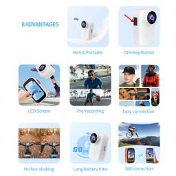 Ir 3 câmera de ação, 4k, wi-fi, mini câmera, tiro dv, anti-shake, tela sensível ao toque, para motocicleta, esporte, camcord, carro, novo - Image 3