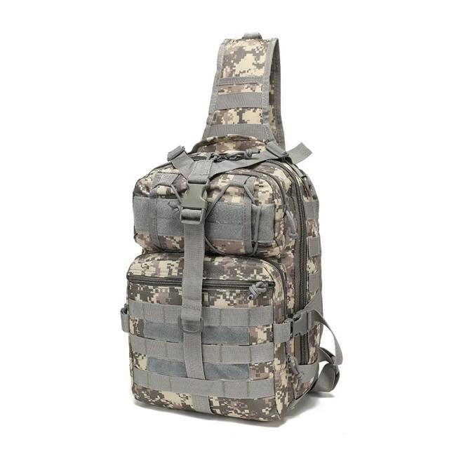 Mochila Tática Masculina Impermeável para Caminhadas e Camping - Versátil Mochila Tiracolo para Atividades ao Ar Livre