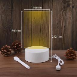 Criativo LED Night Light com Caneta, Nota Tábua, Mensagem USB, Feriado, Decoração Lâmpada, Presente para Crianças, Namorada - Image 5